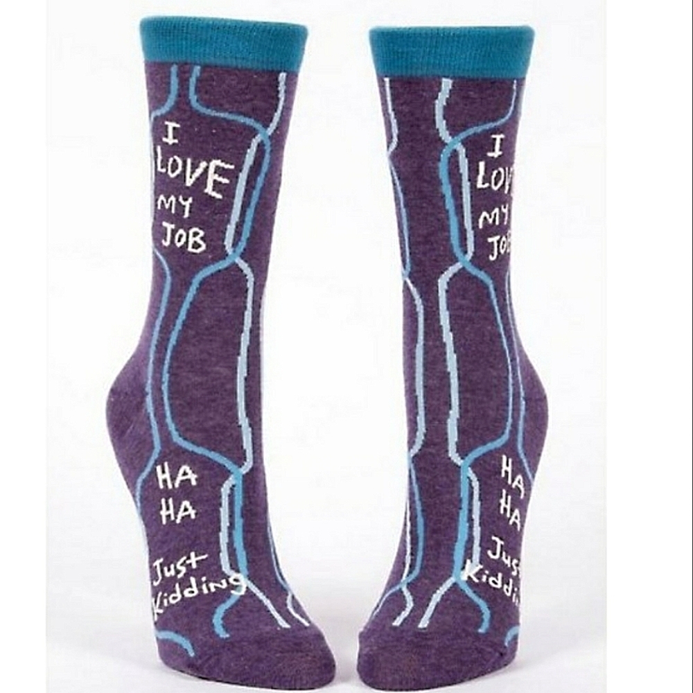 💥BUY 8 GET 4 FREE I Love My Job Socks by Blue Q, Originally $16.50